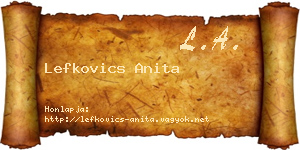 Lefkovics Anita névjegykártya